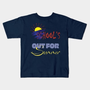 cute retro last day of school school's out for summer teacher Kids T-Shirt